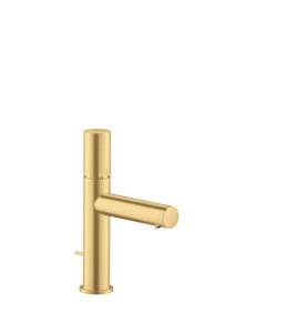 Praustuvo maišytuvas AXOR Uno zero handle 110, su svirtiniu (pop-up) dugno vožtuvu, šlifuoto aukso spalvos (Brushed Gold Optic)