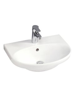 Praustuvas GUSTAVSBERG Nautic 500x380mm, su „Ceramicplus“ danga, tvirtinamas varžtais arba laikikliais