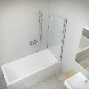 Vonios sienelė Roth Swing/850 blizgiu profiliu, skaidriu stiklu