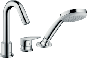 3 dalių vonios maišytuvas HANSGROHE Logis, iš vonios krašto