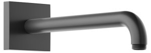 Alkūnė dušo galvai iš sienos 312mm, kvadratinė apdaila, brushed black chrome