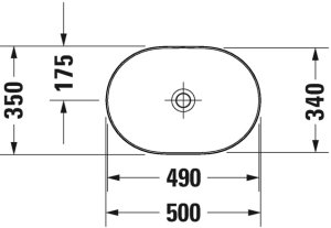 Dubuo Luv 500x350 šlifuota apačia,baltas/satin baltas