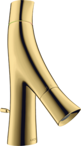 Praustuvo maišytuvas AXOR Starck Organic 50 su dugno vožtuvu, poliruoto aukso spalvos (Polished Gold Optic)