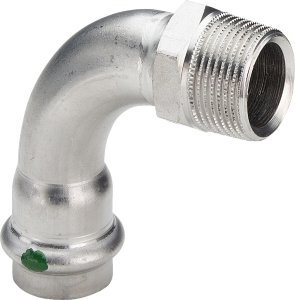 Alkūnė presuojama išoriniu sriegiu 35x1 1/4" (Inox)