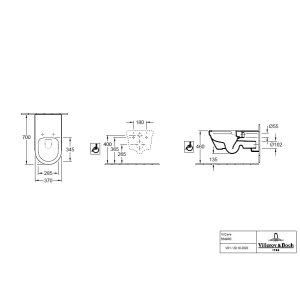 WC pakabinamas neįgaliems ViCare direct-flush C+ Antibac