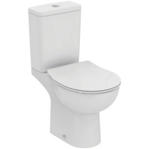 Unitazas Eurovit RimlessLS+, pastatomas, horizontalus, su softclose dangčiu, bakelis šoninio pajungimo 4/2.5 L