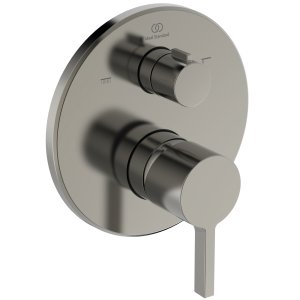 Dekoratyvinė dalis dušo maišytuvo Ideal Standard Joy, pilnai komplektacijai reikalinga potinkinė dalis A1000NU, spalva šlifuotas sidabras (silver storm)