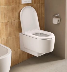 Pakabinamas unitazo puodas Duravit Balcoon Rimless White High Gloss, bakelis į komplektą neįeina