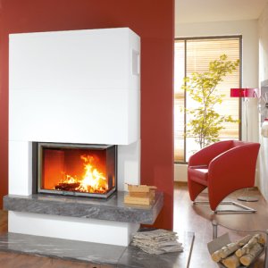 Plieninis židinio ugniakuras SCHMID EKKO R 55(34)51 H (609 x 1128 x 475), 2,4-5,3kW