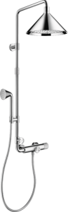 Dušo komplektas su termostatiniu maišytuvu AXOR Showers/Front 240 2jet, chromo spalvos 
