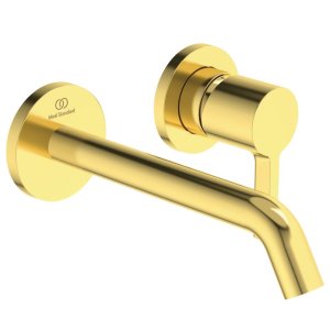 Maišytuvas praustuvui Ideal Standard JOY, montuojamas iš sienos, 2 dalių (pot.dalisA1313NU), spalva Brushed Gold