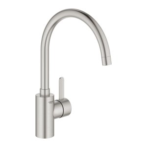 Plautuvės maišytuvas GROHE Eurosmart Cosmopolitan aukšta svirtimi, nerūdijančio plieno spalvos 