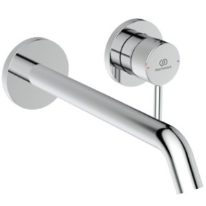 Praustuvo maišytuvas iš sienos Ceraline Nuovo, 2 dalių, snapo ilgis 229mm (pot.dalis A1313NU), H85, spalva - chromas