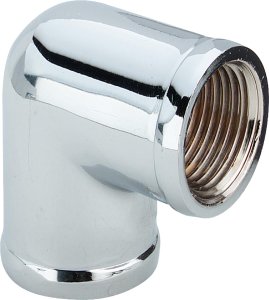 Alkunė vidus/vidus 90° 3/4" chromas (Viega)