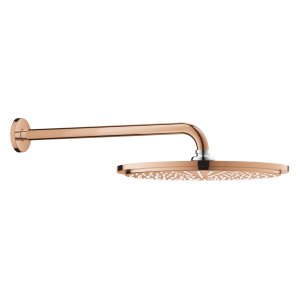 Dušo galva GROHE Rainshower Cosmopolitan 310 su 380mm alkūne iš sienos, 1 srovė, rausvo aukso spalvos (Warm Sunset)