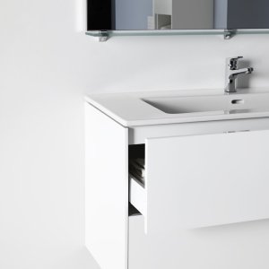 Spintelė su praustuvu Laufen PRO S 1000x500x610 mm, plonas "slim" praustuvas, 2 stalčiai,  spintelės spalva - balta matinė