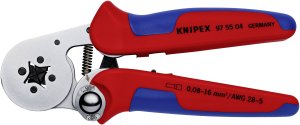 Užspaudimo replės 0.08-16mm²/2x4mm² antgaliams 97 55 04