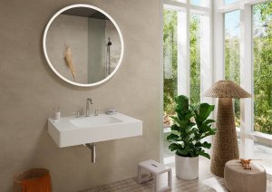 3 dalių praustuvo maišytuvas HANSGROHE Tecturis S 150, EcoSmart+, su "push-open" dugno vožtuvu, spalva - chromo (chrome)