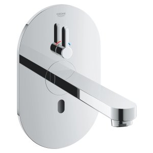 Sensorinis praustuvo maišytuvas iš sienos GROHE Eurosmart Cosmopolitan 232mm, reguliuojamas temperatūros ribotuvas, chromo spalvos 