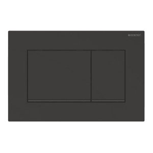 Vandens nuleidimo mygtukas Geberit Sigma20 Square, juodas matinis, lengvai nuvalomu paviršiumi