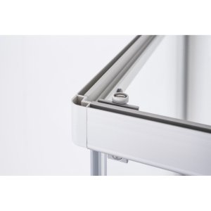 Dušo kabina Brasta Glass RASA 885-900x885-900x2000 skaidrus stiklas, juodos spalvos profilis