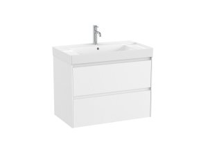 Spintelė su praustuvu Roca UNIK ONA 800x460x645 mm, 2 stalčiai, spintelės spalva - balta matinė