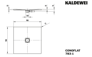 Dušo padėklas Conoflat 783-1 90x90, easy clean danga, full antislip danga