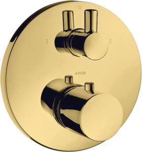 Dekoratyvinė dalis AXOR Uno potinkiniam termostatiniam maišytuvui, 2 funkcijų, poliruoto aukso spalvos (Polished Gold Optic)