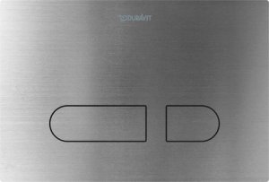 Nuleidimo mygtukas WC rėmams DuraSystem A1, šlifuoto nerūdijančio plienos spalvos (Brushed stainless steel), dvigubas nuleidimas