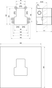 Potinkinė dalis Ravak RB 07E.50  R-box Vertical Espirt ir Eleganta maišytuvams