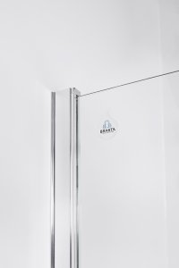Dušo sienelė Brasta Glass Nero Cube 90x2000 skaidrus stiklas