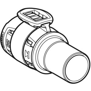 Sujungimas FlowFit presuojamas plienas, su lygiu galu bronza d=32mm, d1=28mm, Geberit Flowfit
