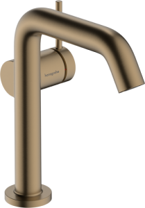 Praustuvo maišytuvas HANSGROHE Tecturis S 150 Fine CoolStart EcoSmart+, su "push-open" dugno vožtuvu, spalva - šlifuotos bronzos (brushed bronze)