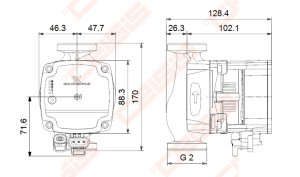 Cirkuliacinis siurblys Grundfos ALPHA1 L 32-60 180mm