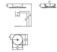 Praustuvas-dubuo Ideal Standard i.Life O  matmenys: 400mm, be persipylimo, baltas, be dugno vožtuvo