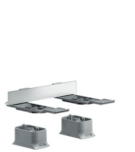 Tvirtinimo komplektas AXOR Universal Softsquare, šlifuoto juodo chromo spalva (Brushed Black Chrome)