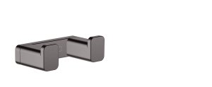 Dvigubas kabliukas Hansgrohe AddStoris, šlifuoto juodo chromo spalva (Brushed Black Chrome)