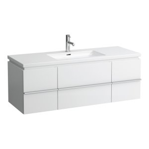 Praustuvas Laufen LIVING 1300x480x110 mm, baldinis, su 1 anga maišytuvui viduryje