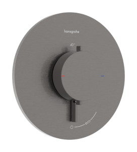 Dekoratyvinė dalis potinkiniam termostatiniam maišytuvui HANSGROHE Ecostat Comfort S, 1 funkcijos, spalva - šlifuoto juodo chromo