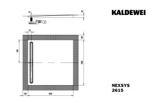 Dušo padėklas Nexsys 2615 100x100, secure plus 