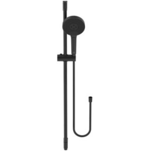 Dušo komplektas Ideal Standard Idealrain Solos. Komplekte: dušo galva 130mm, stovas 900mm, žarna 1750mm, spalva - juoda matinė