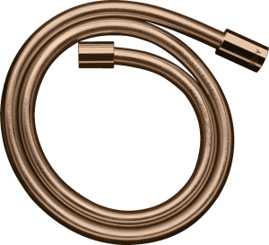 Dušo žarna AXOR ShowerSolutions, 1,25 m, metalo efektas, cilindrinės jungtys, poliruoto raudono aukso spalvos (Polished Red Gold)