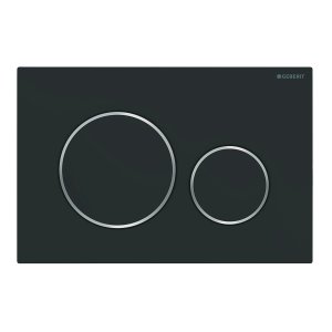 Vandens nuleidimo mygtukas Geberit Sigma20 Round, juodas matinis/chromas