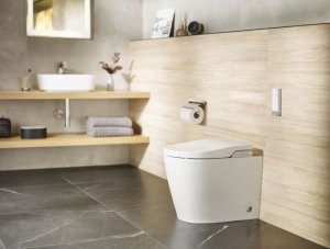 Unitazas Inspira In-Wash® In tank Rimless, išmanusis WC su integruotu bakeliu. Dangtis -komplekte. Reikia maitinimo. Pastatomas prie sienos                                                    