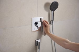 Dekoratyvinė dalis potinkiniam termostatiniam maišytuvui HANSGROHE Ecostat Comfort E, 2 funkcijos, spalva - chromo
