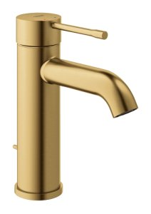 Praustuvo maišytuvas GROHE Essence New S dydis, su dugno vožtuvu, matinė aukso spalva (Brushed Cool Sunrise)