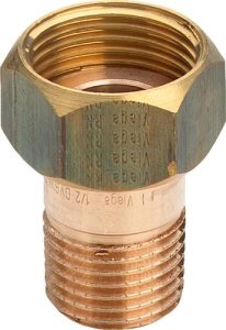 Bronzinė Jungtis su laisva veržle vidus/išorė 3/4"x1/2" 