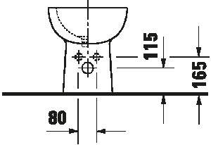 Pastatoma bidė Duravit D-code 360x560 mm
