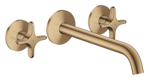 Praustuvo maišytuvas AXOR One 220 mm, 3 dalių, iš sienos, šlifuotos bronzos spalvos (Brushed Bronze)