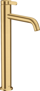 Pastatomo praustuvo maišytuvas AXOR One 260, su dugno vožtuvu, šlifuoto aukso spalvos (Brushed Gold Optic)
